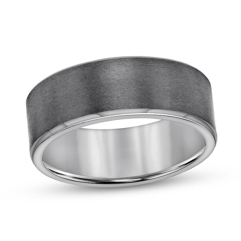 Zales Men's 6.0mm Polished Comfort Fit Wedding Band in Sterling Silver