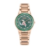 Thumbnail Image 1 of Ladies' Citizen Eco-Drive® Disney Ariel Crystal Accent Rose-Tone Watch with Green Dial and Pin Set (Model: GA1073-63W)