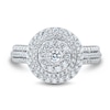 Thumbnail Image 2 of 1 CT. T.W. Diamond Layered Frame Multi-Row Engagement Ring in 10K White Gold