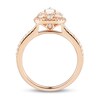 Thumbnail Image 2 of 1 CT. T.W. Pear-Shaped Diamond Teardrop Frame Engagement Ring in 14K Rose Gold (I/I1)