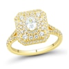 Thumbnail Image 0 of 1 CT. T.W. Oval Diamond Octagonal Art Deco Frame Engagement Ring in 14K Gold (I/SI2)