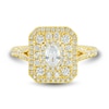 Thumbnail Image 1 of 1 CT. T.W. Oval Diamond Octagonal Art Deco Frame Engagement Ring in 14K Gold (I/SI2)