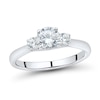 Thumbnail Image 1 of 1 CT. T.W. Diamond Three Stone Engagement Ring in 14K White Gold (I/I2)