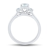 Thumbnail Image 2 of 1 CT. T.W. Diamond Three Stone Engagement Ring in 14K White Gold (I/I2)