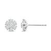 Thumbnail Image 0 of 1/2 CT. T.W. Diamond Flower Stud Earrings in 14K White Gold