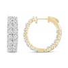 Thumbnail Image 1 of 5 CT. T.W. Diamond Double Row Inside-Out Hoop Earrings in 14K Gold