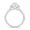 Thumbnail Image 3 of 3/8 CT. T.W. Pear Multi-Diamond Teardrop Frame Engagement Ring in 10K White Gold