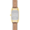 Thumbnail Image 2 of Ladies' Coach Cadie Gold-Tone IP Tan Leather Strap Watch with Rectangular Dial (Model: 14504192)