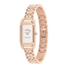 Thumbnail Image 2 of Ladies' Coach Cadie Crystal Accent Rose-Tone IP Bangle Watch with Rectangular White Dial (Model: 14504197)