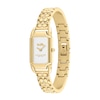 Thumbnail Image 2 of Ladies' Coach Cadie Crystal Accent Gold-Tone IP Bangle Watch with Rectangular White Dial (Model: 14504196)