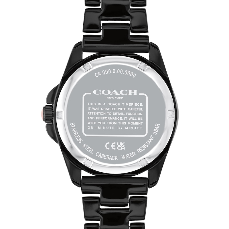 Main Image 3 of Ladies'  Coach Greyson Black Tortoiseshell Signature C Resin Watch with Black Dial (Model: 14504186)