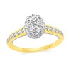 Thumbnail Image 1 of 1 CT. T.W. Oval Multi-Diamond Hidden Halo Engagement Ring in 14K Two-Tone Gold