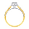 Thumbnail Image 2 of 1 CT. T.W. Oval Multi-Diamond Hidden Halo Engagement Ring in 14K Two-Tone Gold