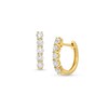 Thumbnail Image 1 of 1 CT. T.W. Diamond Five Stone Hoop Earrings in 10K Gold