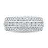 Thumbnail Image 3 of 1 CT. T.W. Diamond Scallop Edge Triple Row Band in 10K White Gold