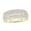 Thumbnail Image 0 of 1 CT. T.W. Diamond Scallop Edge Triple Row Band in 10K Gold