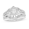 Thumbnail Image 1 of 5/8 CT. T.W. Diamond Frame Ornate Engagement Ring in 10K White Gold (I/I2)