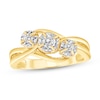 Thumbnail Image 1 of 1/4 CT. T.W. Diamond Bypass Three Stone Engagement Ring in 10K Gold (I/I3)