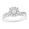 Thumbnail Image 0 of 7/8 CT. T.W. Diamond Frame Criss-Cross Engagement Ring in 10K White Gold (I/I3)