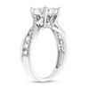 Thumbnail Image 1 of 7/8 CT. T.W. Diamond Frame Criss-Cross Engagement Ring in 10K White Gold (I/I3)