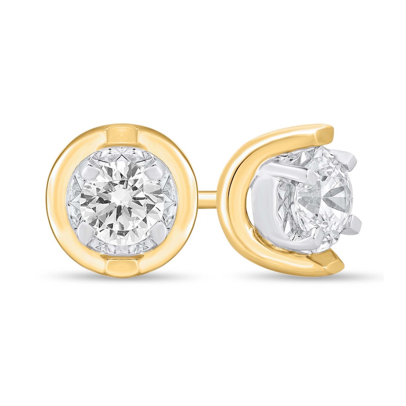 Main Image 1 of 3/8 CT. T.W. Diamond Solitaire Tension Stud Earrings in 10K Gold (I/I3)