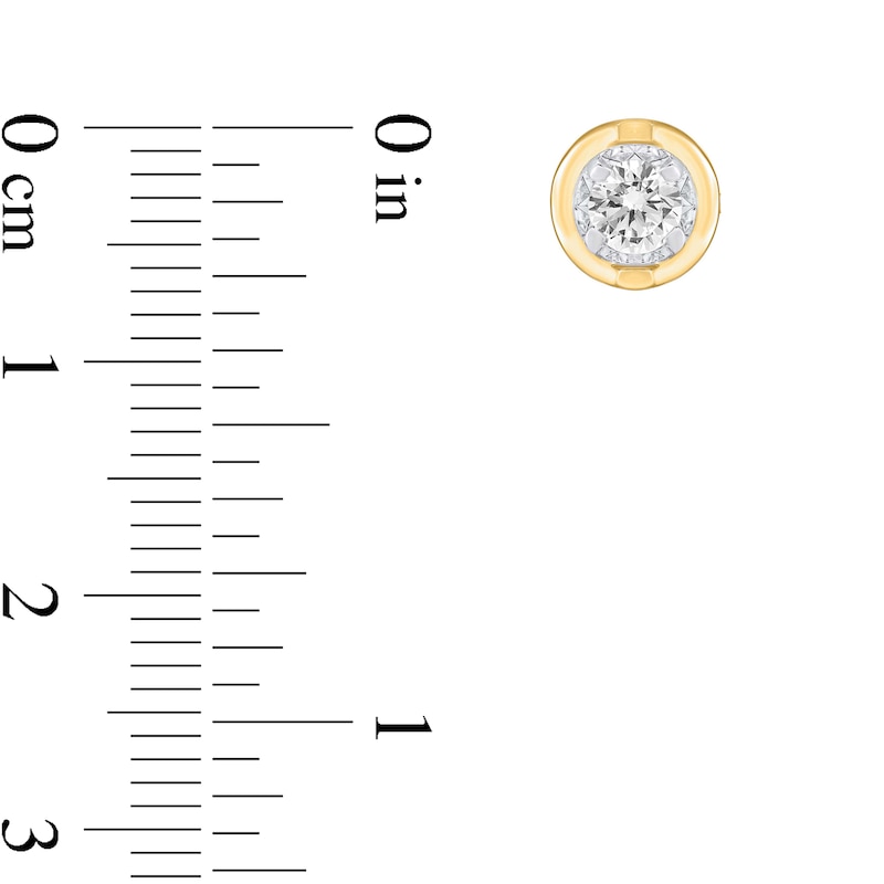 Main Image 2 of 3/8 CT. T.W. Diamond Solitaire Tension Stud Earrings in 10K Gold (I/I3)