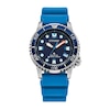 Thumbnail Image 1 of Ladies' Citizen Eco-Drive® Promaster Dive Blue Rubber Strap Watch with Dark Blue Dial (Model: EO2028-06L)