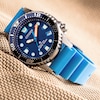 Thumbnail Image 4 of Ladies' Citizen Eco-Drive® Promaster Dive Blue Rubber Strap Watch with Dark Blue Dial (Model: EO2028-06L)