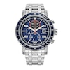 Thumbnail Image 1 of Men's Citizen Eco-Drive® Brycen Chronograph Silver-Tone Watch with Blue Dial (Model: CA0850-59L)