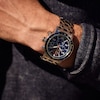 Thumbnail Image 4 of Men's Citizen Eco-Drive® Brycen Chronograph Silver-Tone Watch with Blue Dial (Model: CA0850-59L)