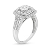 Thumbnail Image 2 of 1 CT. T.W. Diamond Double Cushion Frame Engagement Ring in 10K White Gold