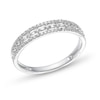 Thumbnail Image 0 of 1/15 CT. T.W. Baguette and Round Diamond Edge Vintage-Style Band in 10K White Gold