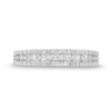 Thumbnail Image 3 of 1/15 CT. T.W. Baguette and Round Diamond Edge Vintage-Style Band in 10K White Gold