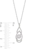 Thumbnail Image 3 of 1/3 CT. T.W. Multi-Diamond Flame Infinity Overlay Pendant in Sterling Silver