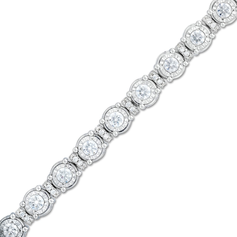 Main Image 1 of 5 CT. T.W. Certified Lab-Created Diamond Spacer Line Bracelet in 10K White Gold (I/I1)