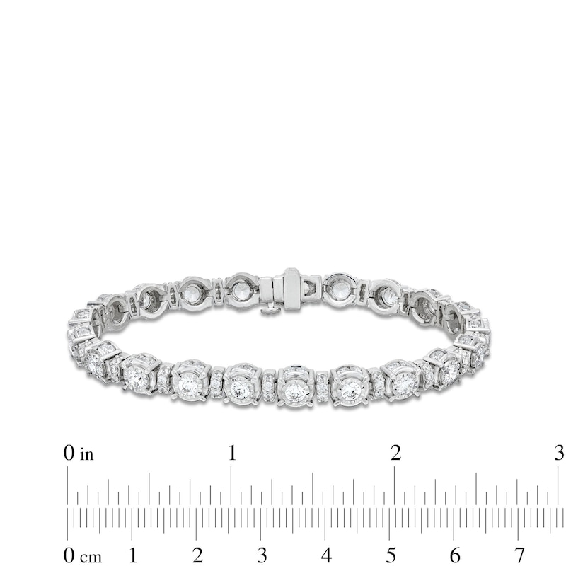 10 CT. T.W. Certified Lab-Created Diamond Spacer Line Bracelet in 10K White Gold (I/I1)