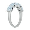 Thumbnail Image 2 of 5.0mm Aquamarine Five Stone Band in 10K White Gold