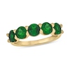 Thumbnail Image 1 of 5.0mm Lab-Created Emerald Five Stone Band in 10K Gold