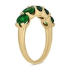 Thumbnail Image 2 of 5.0mm Lab-Created Emerald Five Stone Band in 10K Gold