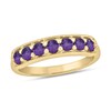 Thumbnail Image 1 of 3.0mm Amethyst Seven Stone Sideways Bar Band in 10K Gold