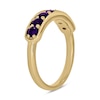 Thumbnail Image 2 of 3.0mm Amethyst Seven Stone Sideways Bar Band in 10K Gold