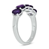 Thumbnail Image 2 of Oval Amethyst Five Stone Band in 10K White Gold