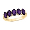 Thumbnail Image 1 of Oval Amethyst Five Stone Band in 10K Gold