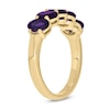 Thumbnail Image 2 of Oval Amethyst Five Stone Band in 10K Gold