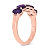 Thumbnail Image 2 of Oval Amethyst Five Stone Band in 10K Rose Gold