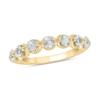 Thumbnail Image 1 of 3.5mm White Lab-Created Sapphire Bubbles Seven Stone Band in 10K Gold