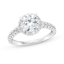 2 CT. T.W. Certified Lab-Created Diamond Frame Engagement Ring in 14K White Gold (F/SI2)