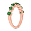 Thumbnail Image 2 of 3.5mm Lab-Created Emerald Bubbles Seven Stone Band in 10K Rose Gold