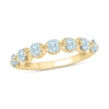 Thumbnail Image 1 of 3.5mm Aquamarine Bubbles Seven Stone Band in 10K Gold