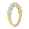 Thumbnail Image 2 of 3.5mm Aquamarine Bubbles Seven Stone Band in 10K Gold